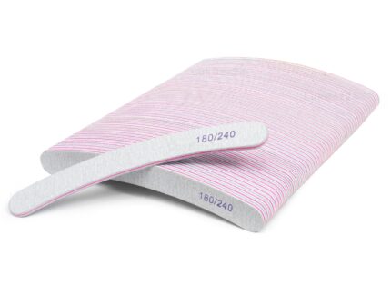 Hurtowy pakiet pilników do paznokci zebra banan 180/240 - 500 sztuk