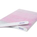 Zestaw 50 sztuk pilników do paznokci zebra prostych 180/240