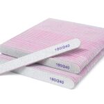 Zestaw 100 sztuk pilników do paznokci zebra prostych 180/240